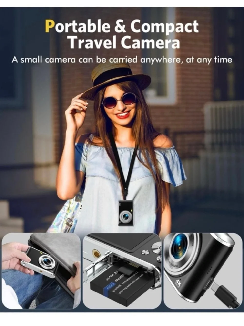Digital Camera Auto Focus FHD 4K Vlogging with dual Camera